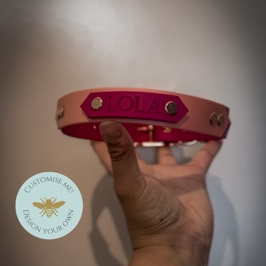 Three tone personalised collars