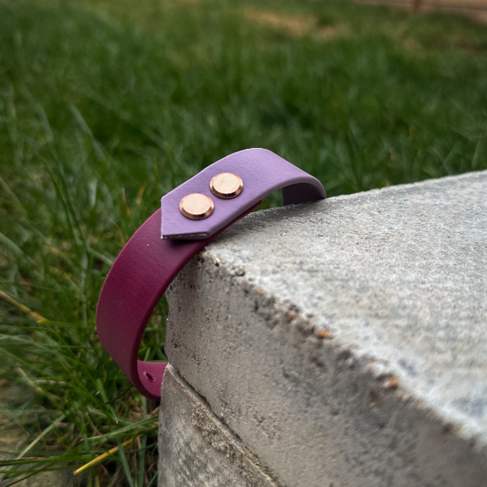 Ready to Ship: Merlot & Mauve Two Tone Collars