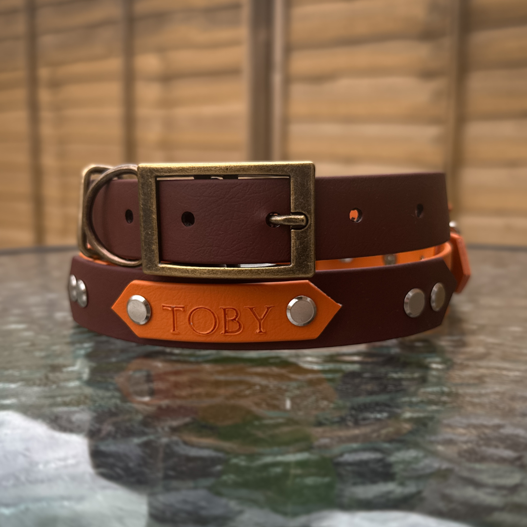 Saddle Brown & Burnt Orange Collars