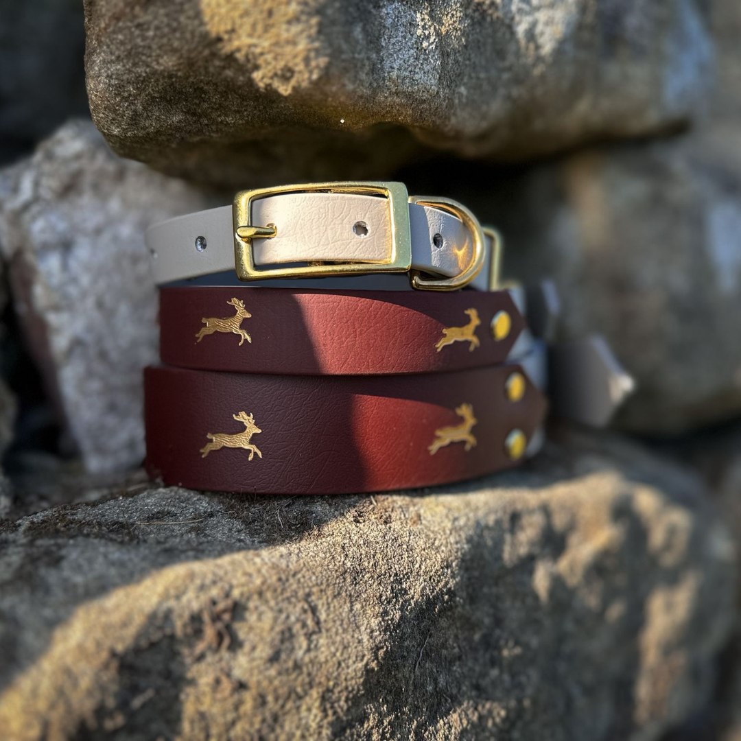 Gold Deer Dog Collars